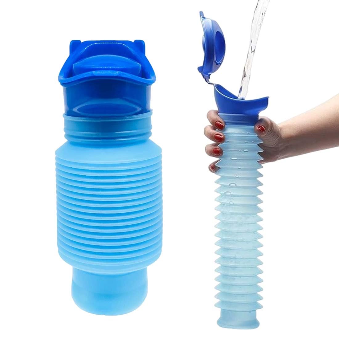 Orinatoio termorestringente Bottiglia per urina Portatile da 750 ml per WC Portatile Riutilizzabile a Prova di perdite per Campeggio Auto Viaggi Traffico e accodamento