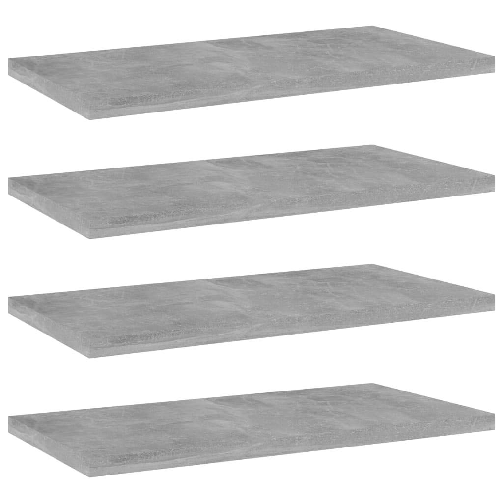 Mengtu Estantes para librería 4 unidades gris cemento 40 x 20 x 1,5 cm multicapa decoración de muebles estante de pared, decoración de muebles de pared colgar estante para entrada, estantes de pared,