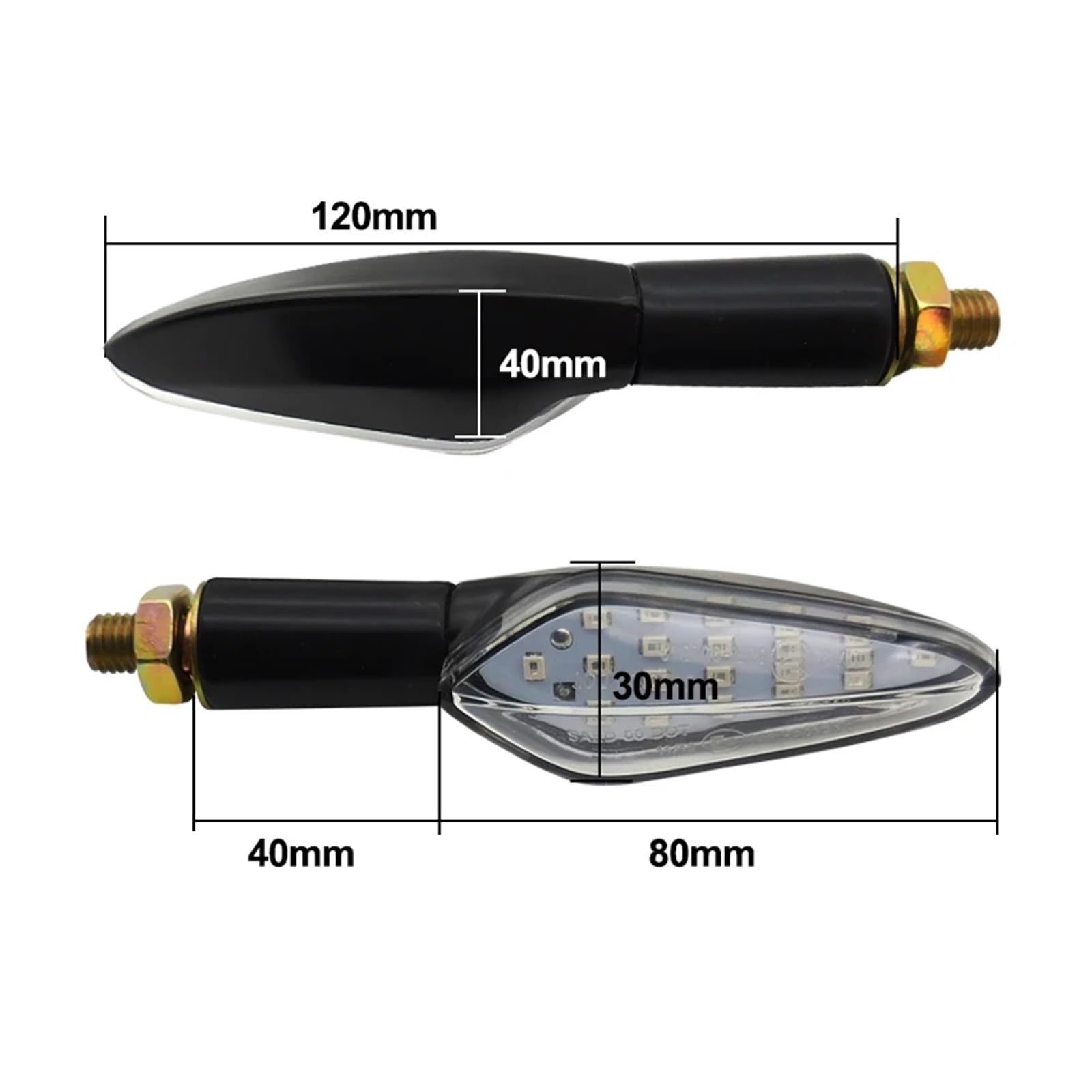 Di Direzione Per Moto Omologati E4 Lampeggiatore Per Moto Con Marchio E Relè Integrato Per Luce A LED Indicatori Di Direzione A LED indicatoris direzione