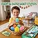 Beanewone Easter Dino Eggs Dig Kit - 12 Colorful Dinosaur Easter Eggs with Dinosaur Figures, 12 Dig Tools for Easter Egg Hunt, Easter Basket Stuffers & Easter Toys and Games (Colorful)