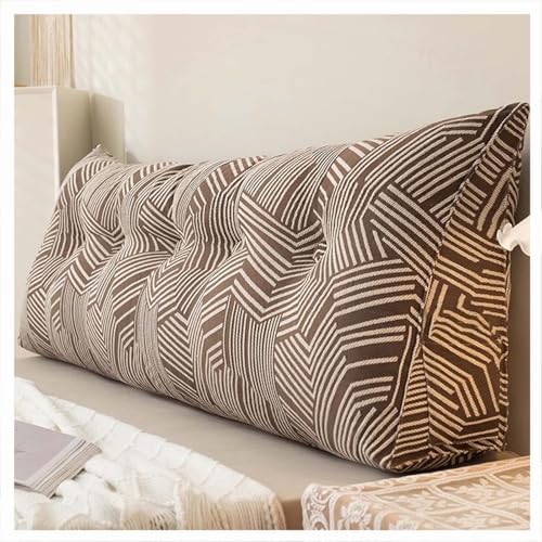 ZARBAILRE Almohadas de Lectura L120cmxH50cmxW20cm L120cmxH50cmxW20cm, Triangular Lectura CojíN Apoyo, Almohada Doble Grande de Lectura, Suave, Cómoda, para Ventana Salediza, Sofá Tatami, Dormitorio