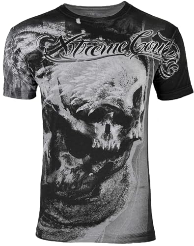 Xtreme Couture by Affliction Men's T-Shirt Grave Maker Blue