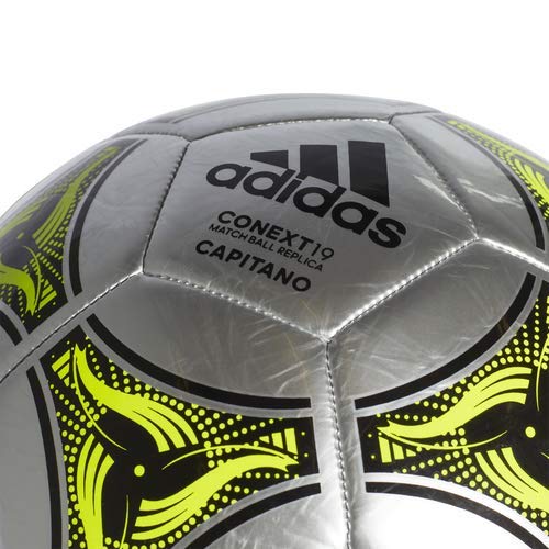 image for adidas Conext 19 Capitano Soccer Ball Silver Metallic/Black/Solar Yell