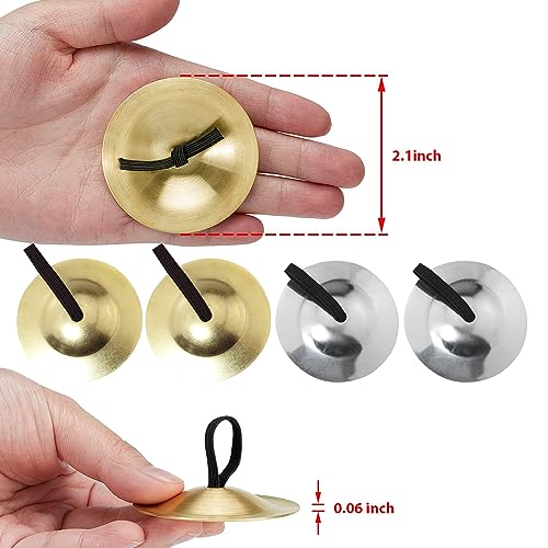 Jjhxsm 45224-FCFZMI-2P 2 Pairs Finger Cymbals Belly Dancing Finger Dancing Finger Zills Musical Instrument thumb #3