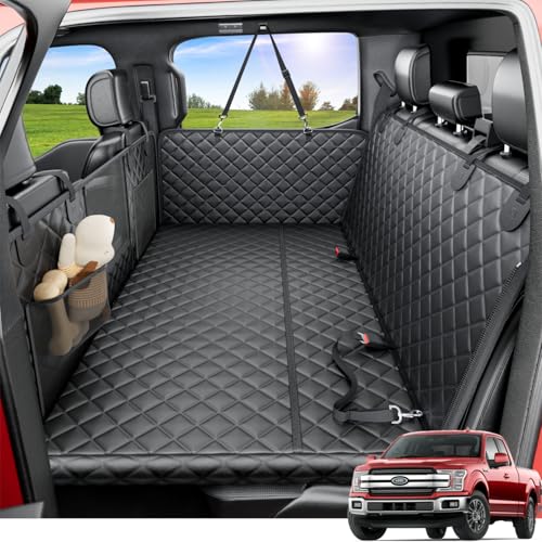REEVAA Dog Truck Seat Cover for Back Seat, Hard Bottom ...