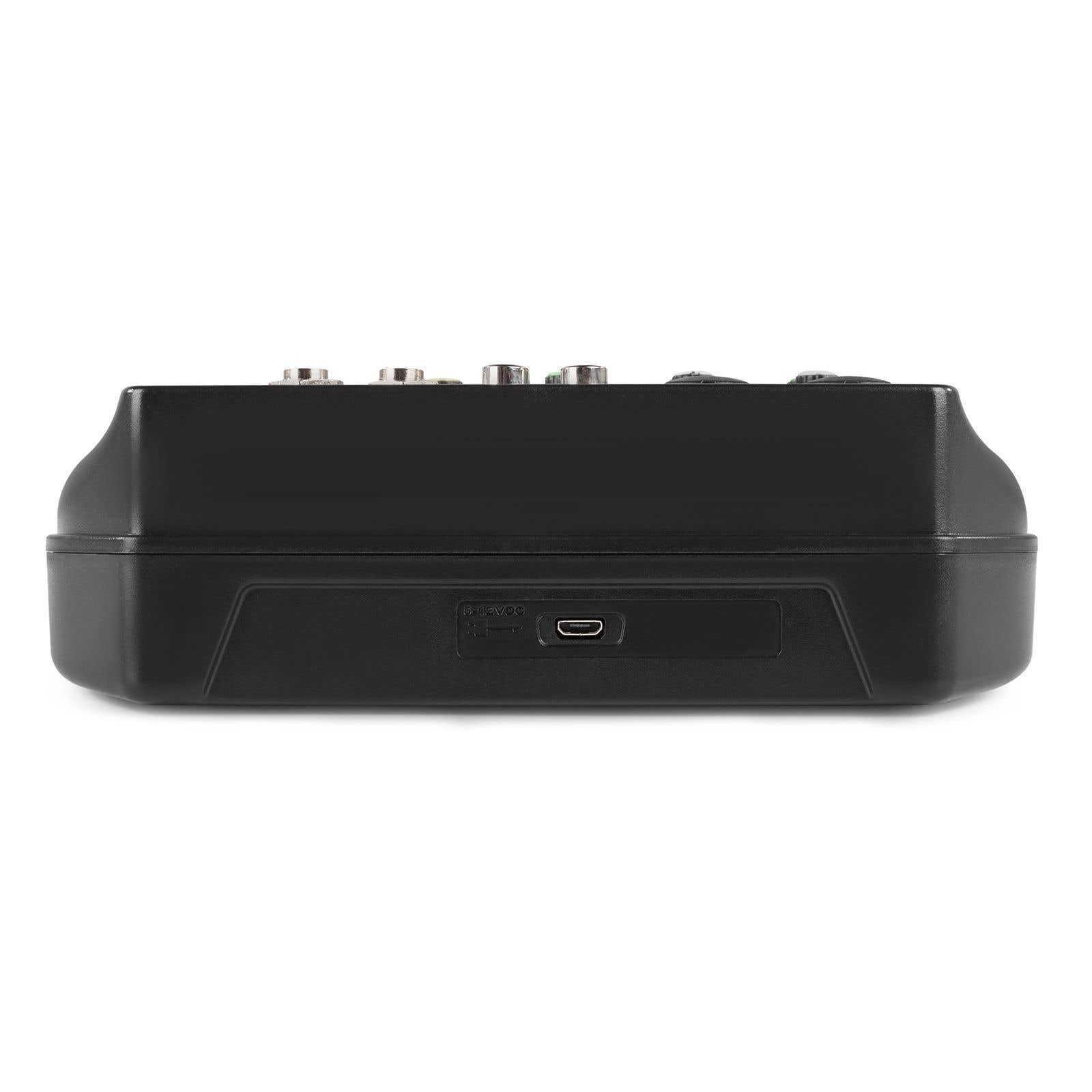 Vonyx VMM100 Mezclador Audio con USB, bluetooth, display, efecto delay, ecualizador de 2 bandas, 2 entradas de micro XLR/Jack, phantom +48v, entrada estéreo, ideal para pequeños eventos o fiestas