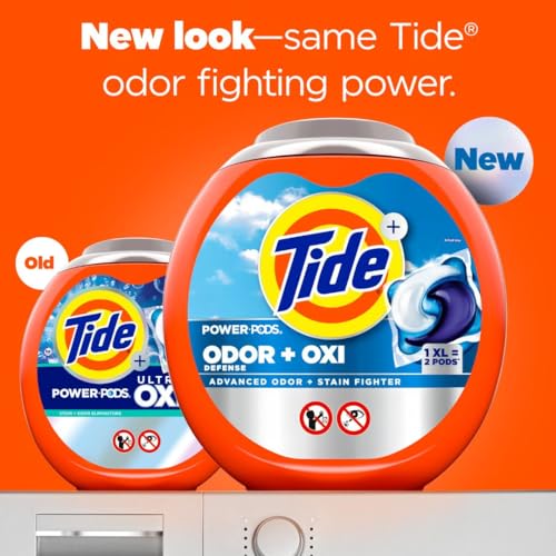 Tide Ultra OXI Power PODS with Odor Eliminators Laundry Detergent Pacs 63 Count For Visible and Invisible Dirt - Image 3