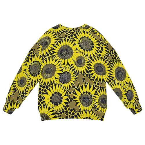 JUNZAN Sunflower Yayoi Kusama Continuous Little Girls Hooded Sweatshirt Crewneck Hoodie for Boys Party 4T2