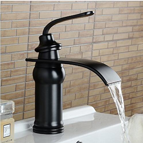 Robinet de lavabo cascade en laiton massif avec jet d'eau fluide anti-éclaboussures