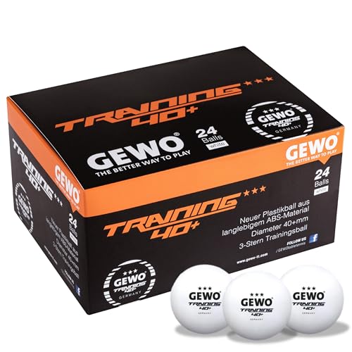 GEWO Tischtennisbälle Training 40+ - 3 Sterne Tischtennis-Ball...