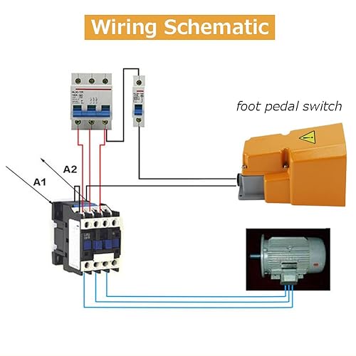 Miniatura 6 de Interruptor de pie para herramientas eléctricas, interruptor de pedal de pie de 250 V 10 A, con protección, resistente al aceite y resistente al