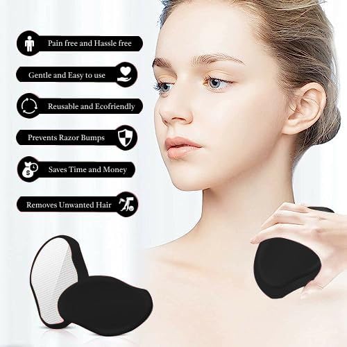 Miniatura 3 de Borrador de pelo de cristal, herramienta reutilizable para exfoliación suave y sin dolor, dispositivo mágico de borrador de cabello, perfecto para