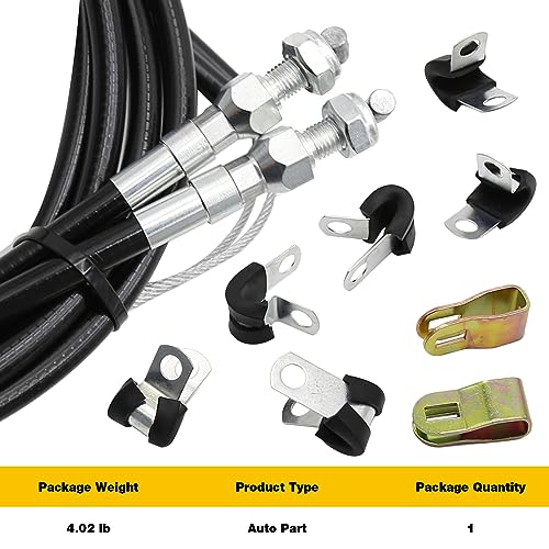 Vkinman 330-9371 Universal Emergency Parking Brake Cable Complete Kit 110" Long Cables with 97" Long Sheath E-Brake Set Replace# 140-14415-R by Vkinman - Image 2