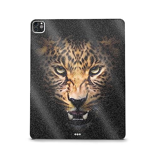 Image of MightySkins Carbon Fiber Skin Compatible with Apple iPad Pro 12.9 inch M2 6th Gen (2022) Full Wrap Kit - Leopard Face | Protective, Durable Textured Carbon Fiber Finish | Easy to Apply | Made in The USA