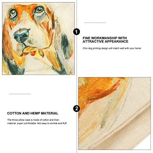 CLISPEED Capa de Almofada de Algodão Com Impressão de Cão Capas de Almofada de Linho Capa de Almofad