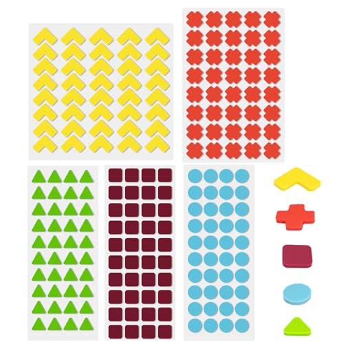 BLEWAY Bump Dots for Visually Impaired 200 Pcs Combo Pack(Yellow&Red&Blue&Purple&Green) - Low Vision Aids Braille Stickers Raised Tactile Dots for Elderly Blind