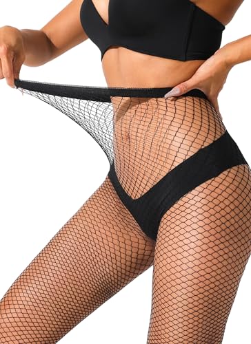 2 Pairs Black Footless Fishnet Stockings for Women High Waist Fishnets Fishnet Tights Sexy Stockings for Women4