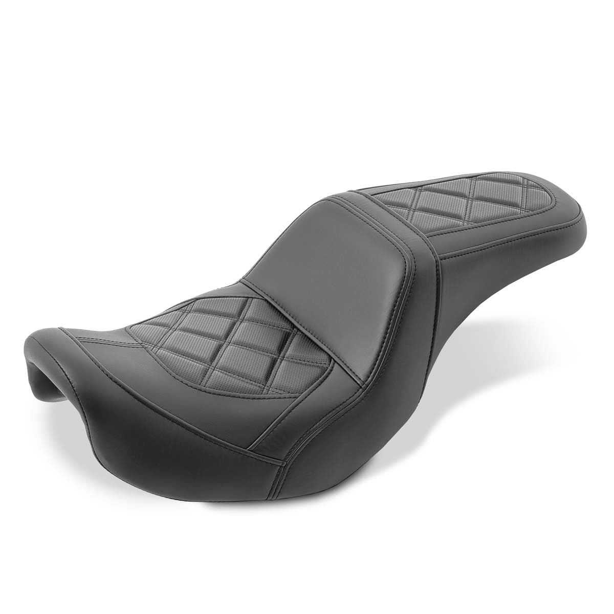 Selle Biplace Compatible avec Harley Davidson Dyna Street Bob 06-17 SF6 Noir