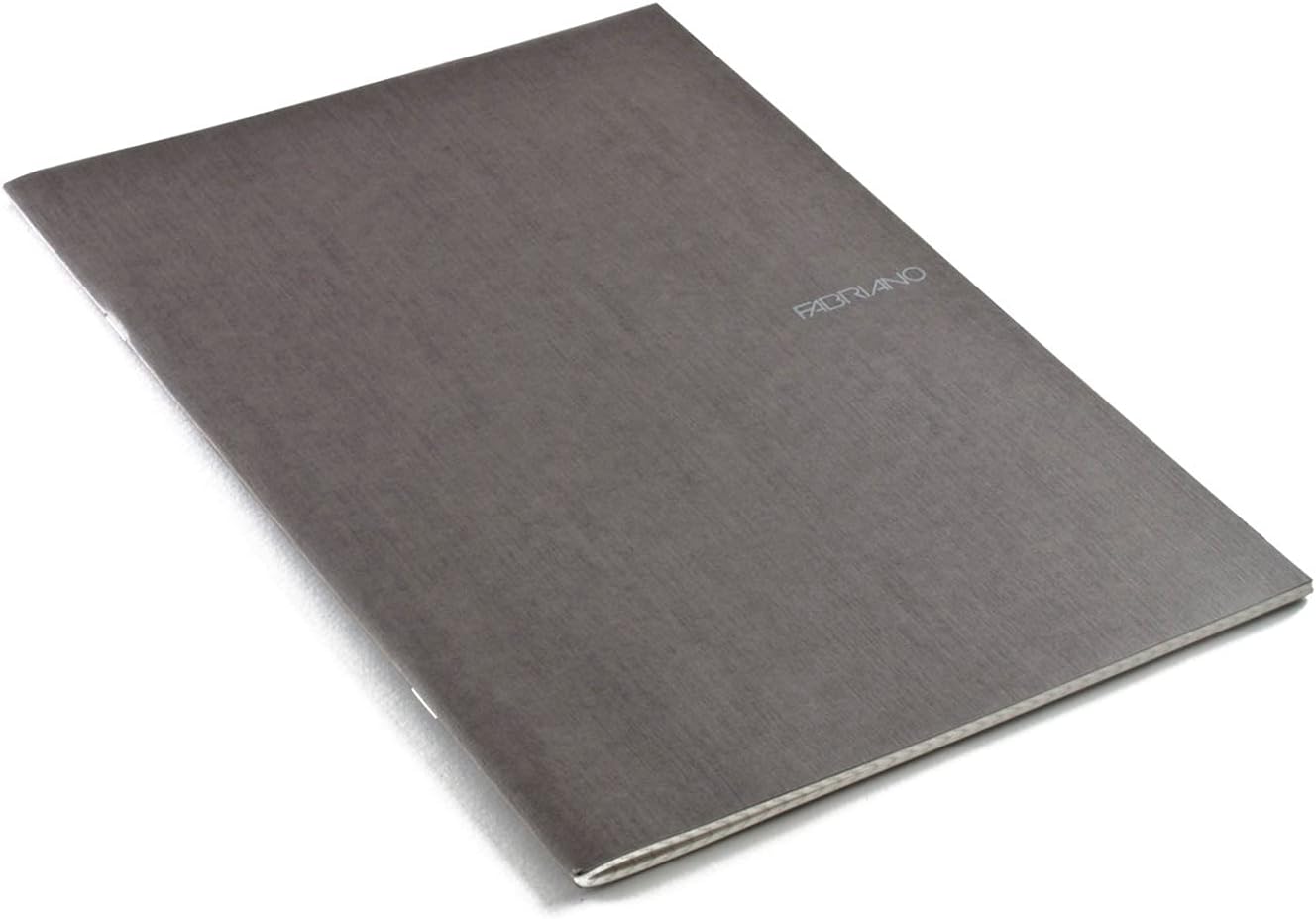 Fabriano EcoQua Notebook, Large, Staple-Bound, Blank, 38 Sheets, Stone