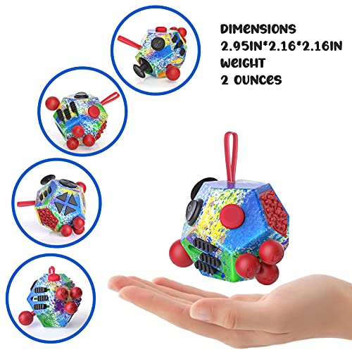 Fidget Dice Fidget Dodecagon, 12 Side Fidget Toy Cube Anti Depression Cube Fdget Block Relieves Stress And Anxiety Cube For Children And Adults #TOP1