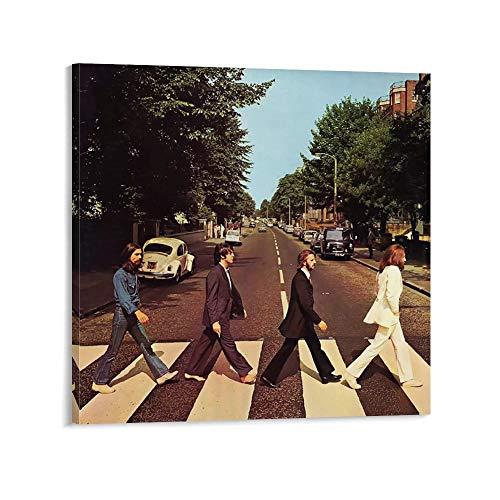 LIULANG Beatles Abbey Road Cover Parody Poster mural sur toile pour chambre familiale 70 x 70 cm - Les Beatles, Paul McCartney, John Lennon, RIngo Starr, George Harrison LIULANG Beatles Abbey Road Cover Parody Poster mural sur toile pour chambre familiale 70 x 70 cm