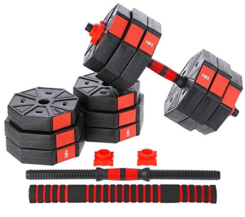 Bilanciere 30 kg e manubri HMS, manubri componibili 30 kg, Pesi Fitnes