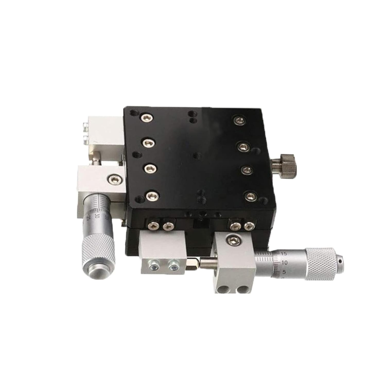 60x60mm XYZ 3 Axes Manual Linear Stage, Sliding Platform Trimming Platform Tuning Table, Micrometer Linear Stage Trimming Platform, for Optical Instruments, Measuring Devices