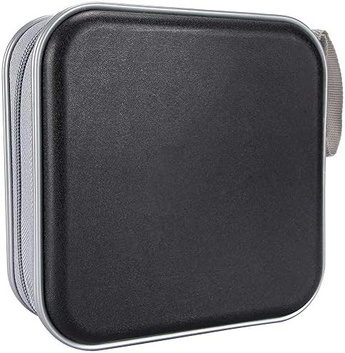 CD Holder CD Case Wallet DVD Binder DVD Organizer Storage Bag Album Hard Plastic 40 Capacity Portable Black CD Racks