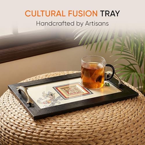 Image of Cultural Fusion Hand-Painted Tray