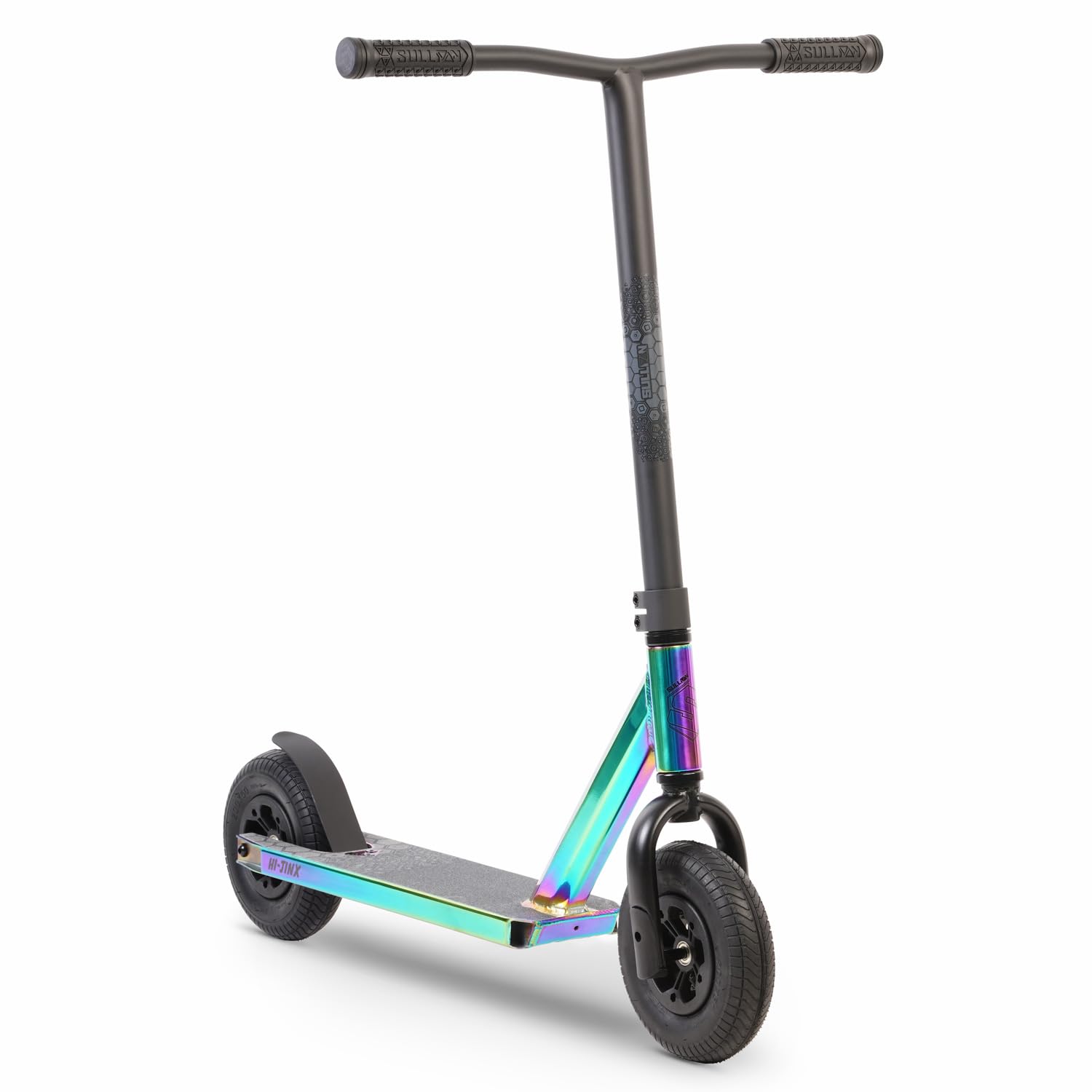 Sullivan Hi-Jinx Dirt Scooter for Kids | BMX Off Road Scooter with Fast Rolling All Terrain Pneumatic Tires and Powerful Flex Brake for Riders Up to 220lbs