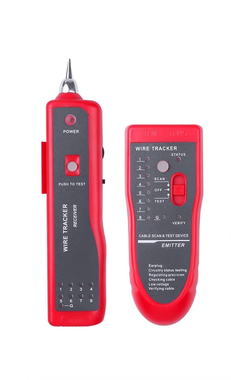 Cable Tracker, LAN Network Cable Tester Cat5 Cat6 RJ45 UTP STP Line Finder Telephone Wire Tracker Tracer Diagnose Tone Distance