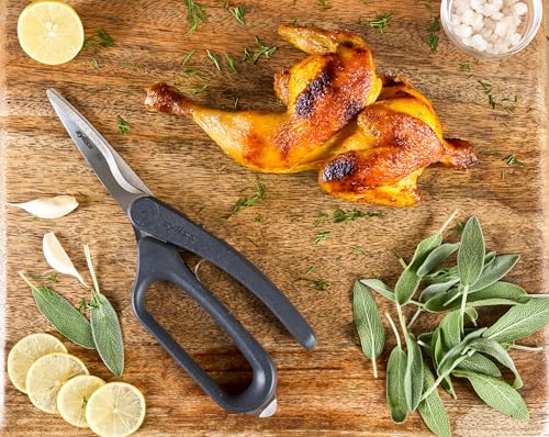 Image of Zyliss All Purpose Shears - Stainless Steel, Heavy-Duty Kitchen Scissors for Food - Spring-Assisted Chef Scissors for Poultry, Vegetables & More - Dishwasher Safe - Multi-Purpose Kitchen Tool