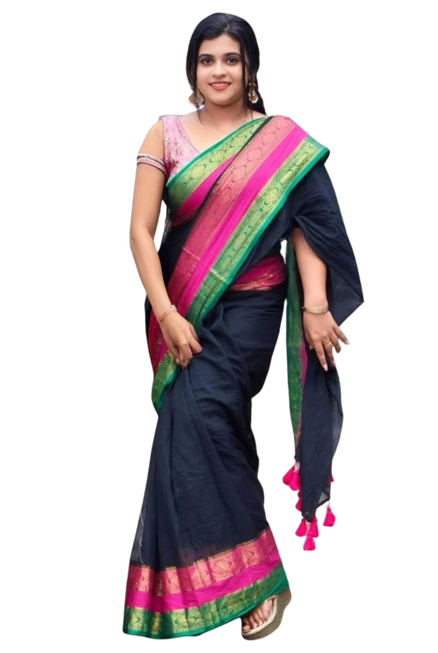 Traditional Cotton Saree for Women with Rich Zari Border & Elegant Pallu-picture-27