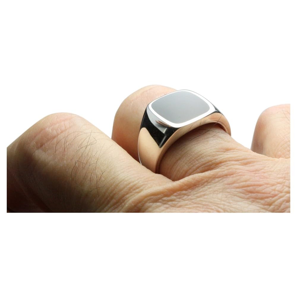 Feiner Siegelring mit Onyx aus massivem Silber 925