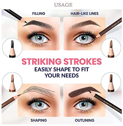 Microblading Eyebrow Pencil Brow Mapping Pencil Ruler Razor Set For ...