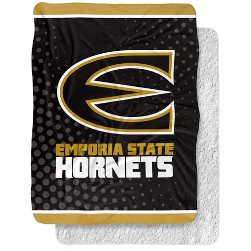 Emporia, 60"x80" Logo Dots Silky Touch Sherpa Back Super Soft Throw Blanket