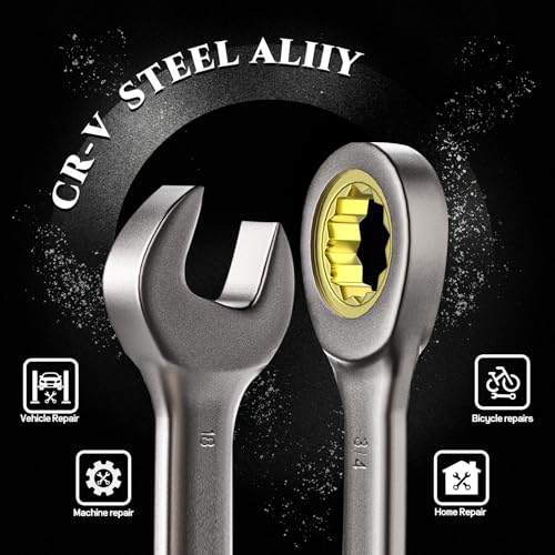 Image of SUZUME 22-Piece Ratchet Wrenches Set Metric & SAE for Auto Car Moto Bike