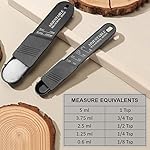 6 Pcs Adjustable Measuring Spoon Plastic Tablespoon and Teaspoon Set Baking Cooking Spoon Set for Chef Measuring Metering Kitchen Dry Liquid Ingredients Powder, 2 Sizes(Black) - Image 3