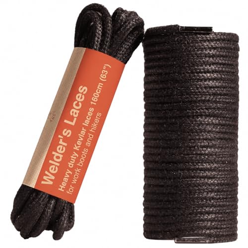Adventure Andy Welders Laces - 100% Kevlar Boot Laces 72 (180cm) Heavy Duty Fire-Resistant Work Boot Lace Shoe string for Work Boots