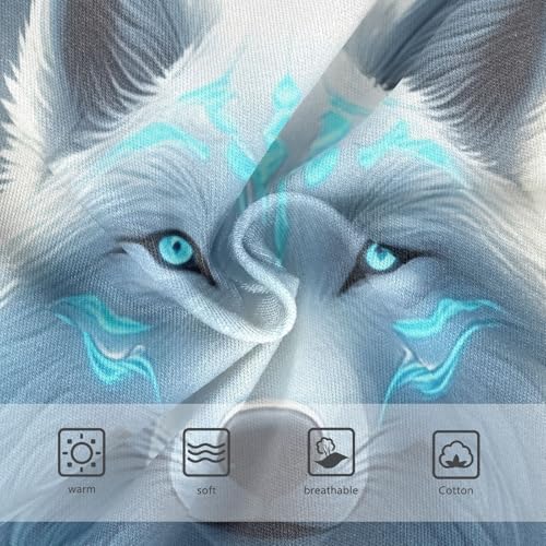 Mystical White Wolf Blue Toddler Underwear Floral 2t Cotton Girl Panties Cute Fun Print Briefs Underpants3