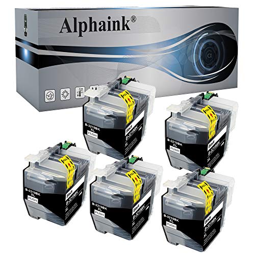 Alphaink 5 Cartucce Nere D'Inchiostro Compatibili Con Brother Lc3219Xl Lc3219 Lc3217 Per Brother Mfc-L6930Dw Mfc-J5330Dw Mfc-J5730Dw Mfc-J6530Dw Mfc-J