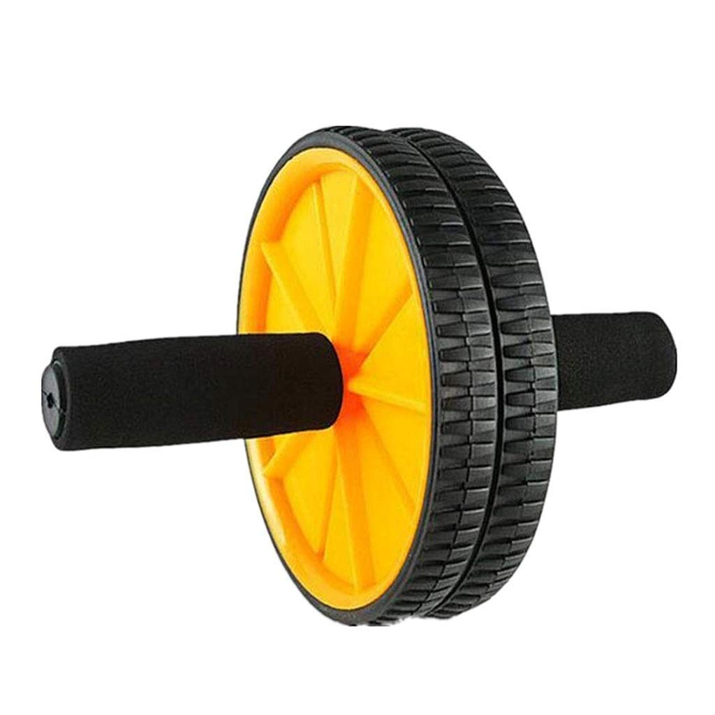 Rueda para músculos Abdominales: Rodillo para Ejercicios Abdominales con Asas de Espuma, Gran Agarre, Ruedas Dobles, Calidad Profesional Superior