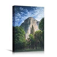 Canvas Wall Art Rocky Views Cool Dramatic Mountain Nature Photography Romantics - 12x18 inches