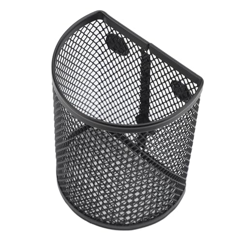 Luqeeg Magnetic Pencil Holder, Mesh Stainless Steel Pen Basket, Magnet Pencil Organizer Storage for Whiteboard, Fridge, Cubicle Desks, Locker Accessories, Black, 3.94x2.95x2.17in (1Pc) - Thumbnail 2