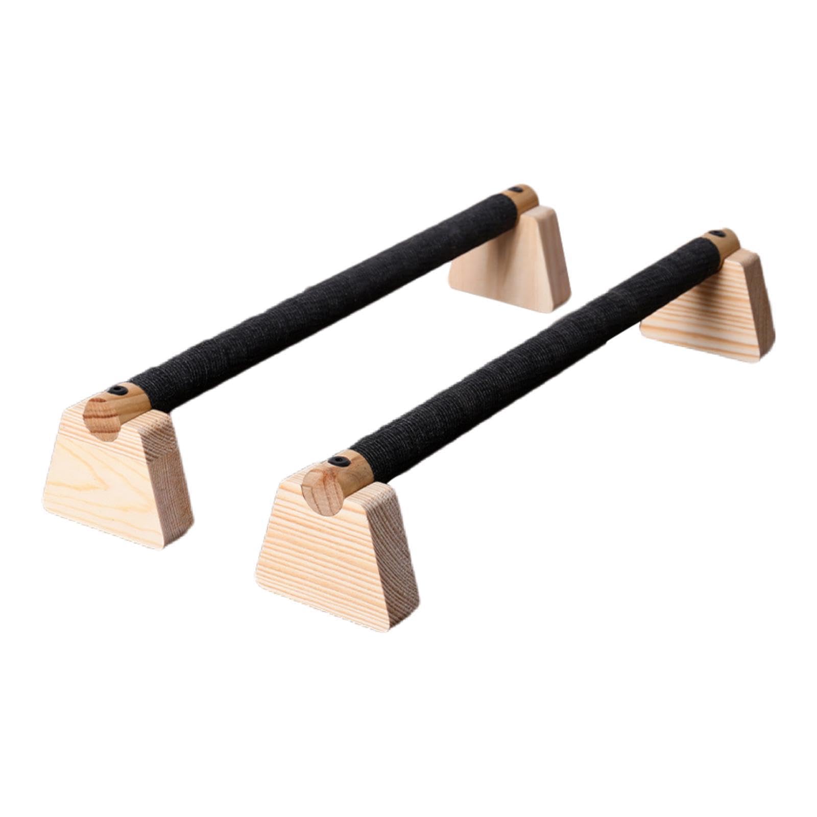 Set di 2 Supporti in Legno per Flessioni con Base Antiscivolo E Impugnatura Comoda per L'allenamento Muscolare, Adatti a Uomini E Donne, per Allen