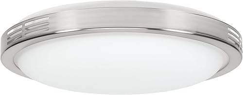 Miniatura 2 de Homewerks 7105-07 - Ventilador de baño con luz LED para montaje en techo, ventilación de escape silenciosa de 2.5 sones, 100 CFM, acabado decorativo