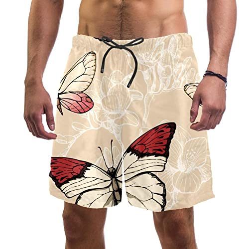Maillots de bain pour hommes JDEZ short de plage short de bain fleuri léger