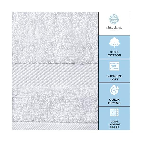 Luxury White Hand Towels Soft Circlet Egyptian Cotton Highly