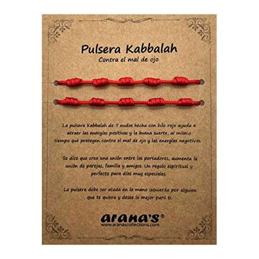 arana's - Pulsera 7 nudos roja mujer hombre niños bebés - Para el mal de ojo - Hilo rojo protección energía negativa - Amuleto de la buena suerte y la amistad - Prosperidad familia amigos parejas