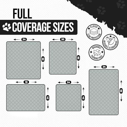 Image of Bulldogology Premium Washable Pee Pads for Dogs, Reusable Puppy Pads, Waterproof Dog Mat, Dog Training Pads (30x36) 2-Pack
